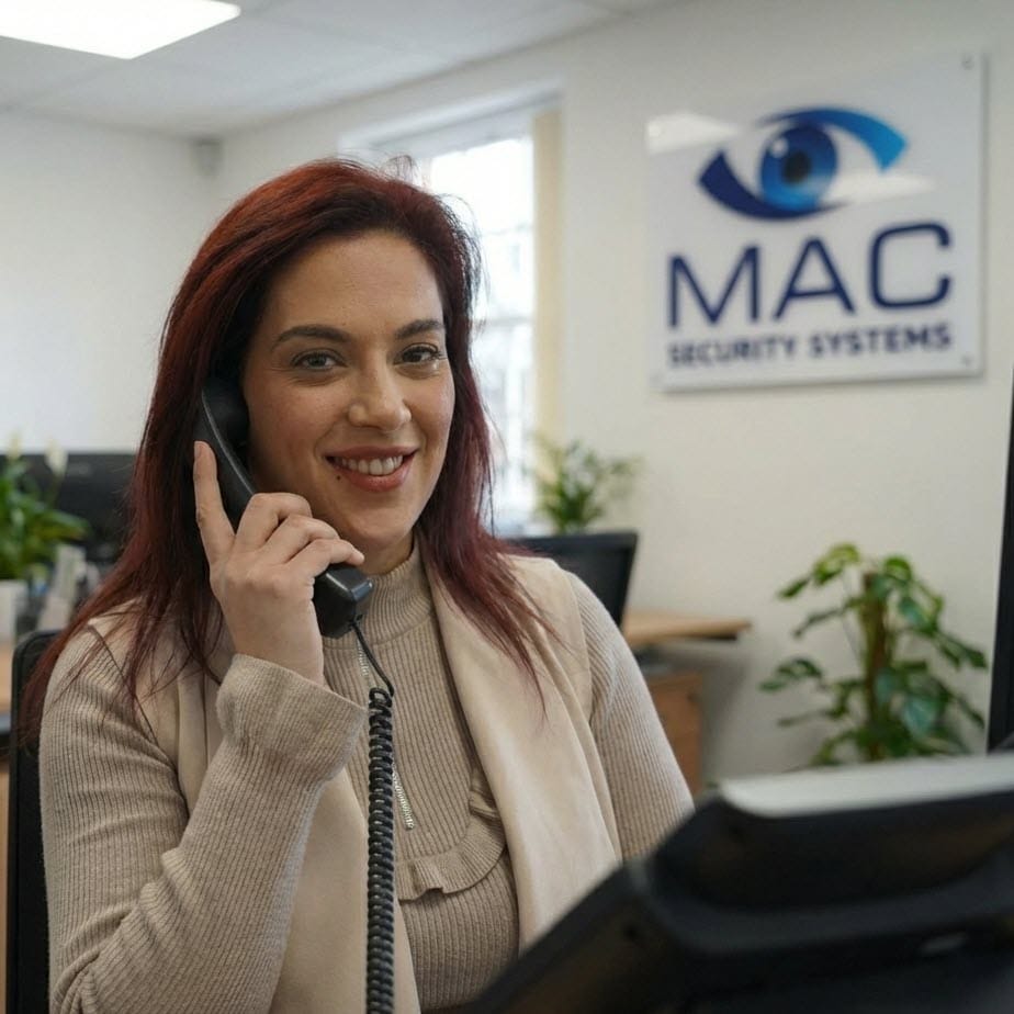 Holly in Office. MAC Security Systems limited