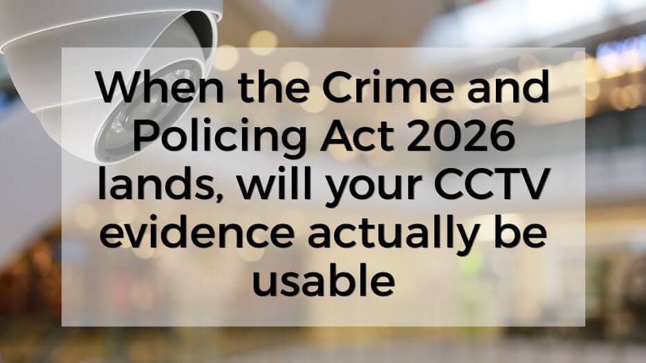 When the Crime and Policing Act 2026 lands, will your CCTV evidence actually be usable When the Crime and Policing Act 2026 lands, will your CCTV evidence actually be usable